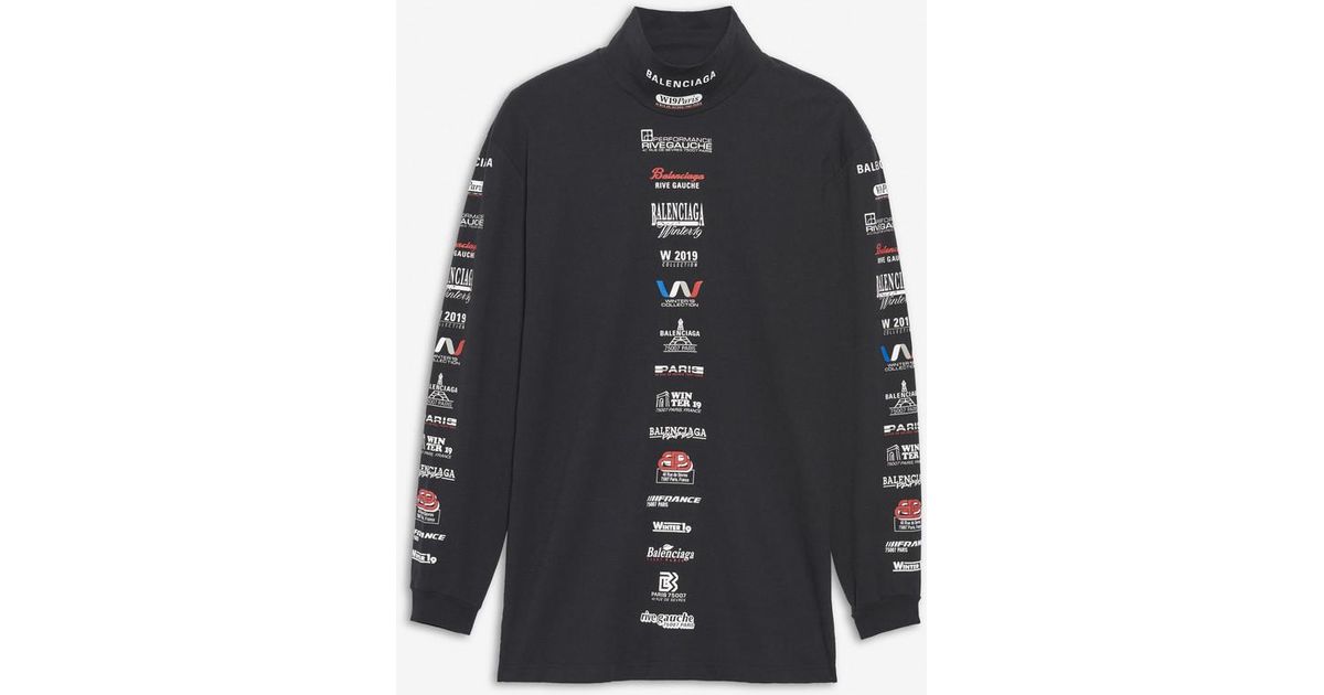 balenciaga multi logo t shirt