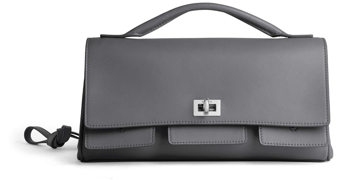 Balenciaga Bel Air Clutch On Strap Small in Black | Lyst