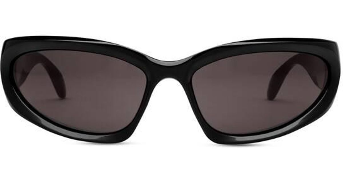Balenciaga Swift Oval Sunglasses in Black Lyst