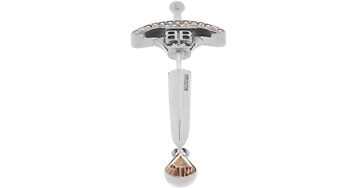 Balenciaga Goth Sword Earring in Metallic | Lyst