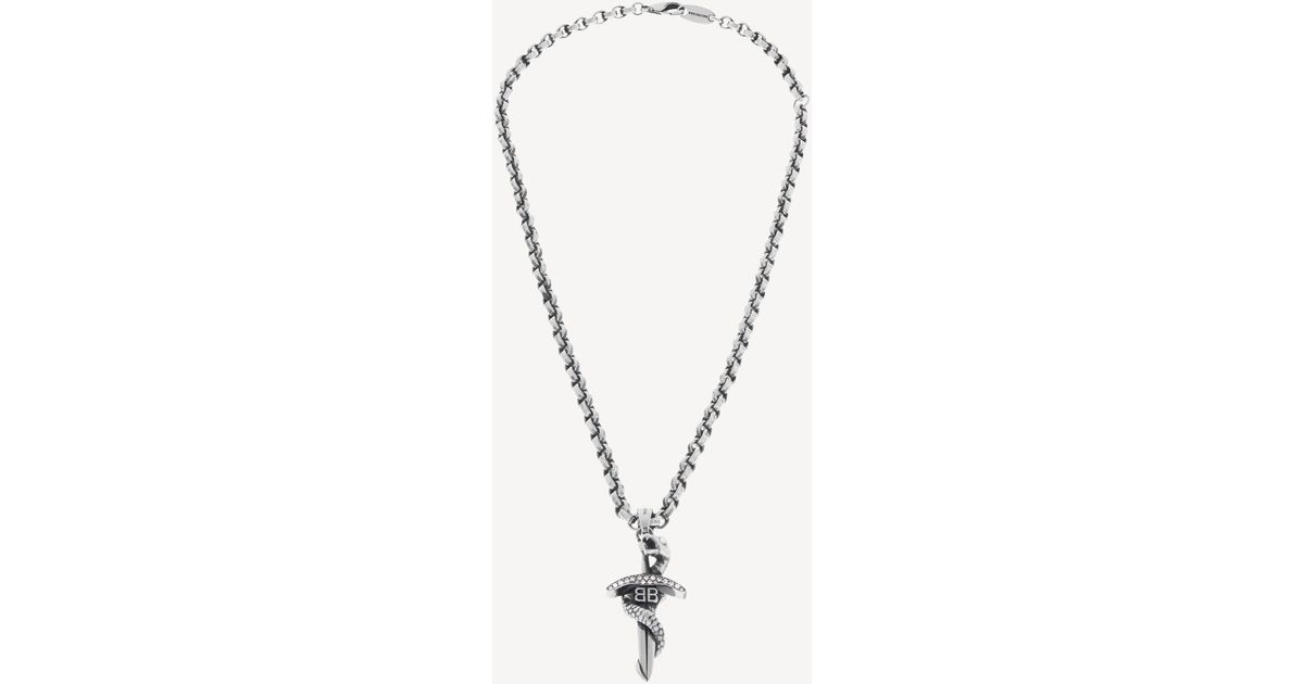 Balenciaga Goth Snake Necklace in Metallic | Lyst