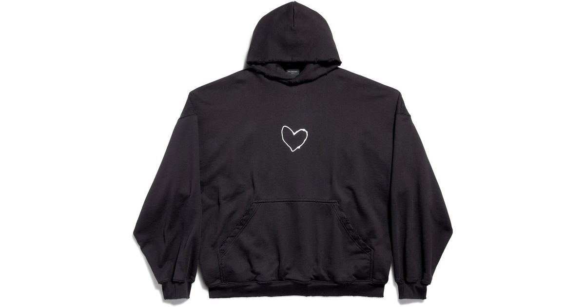 送料込+BALENCIAGA+Lovey Hoodie オーバーサイズ Balenciaga Lovey Hoodie Oversized in Blue | Lyst