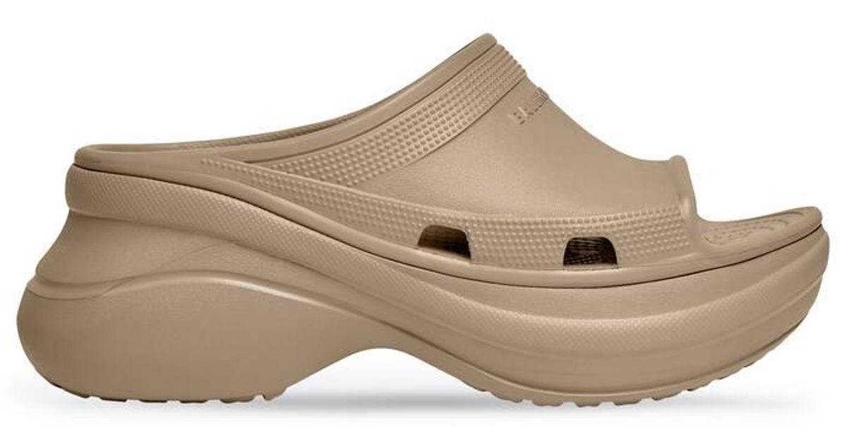 Balenciaga Rubber Pool Crocstm Slide Sandal in Beige (Natural) for Men