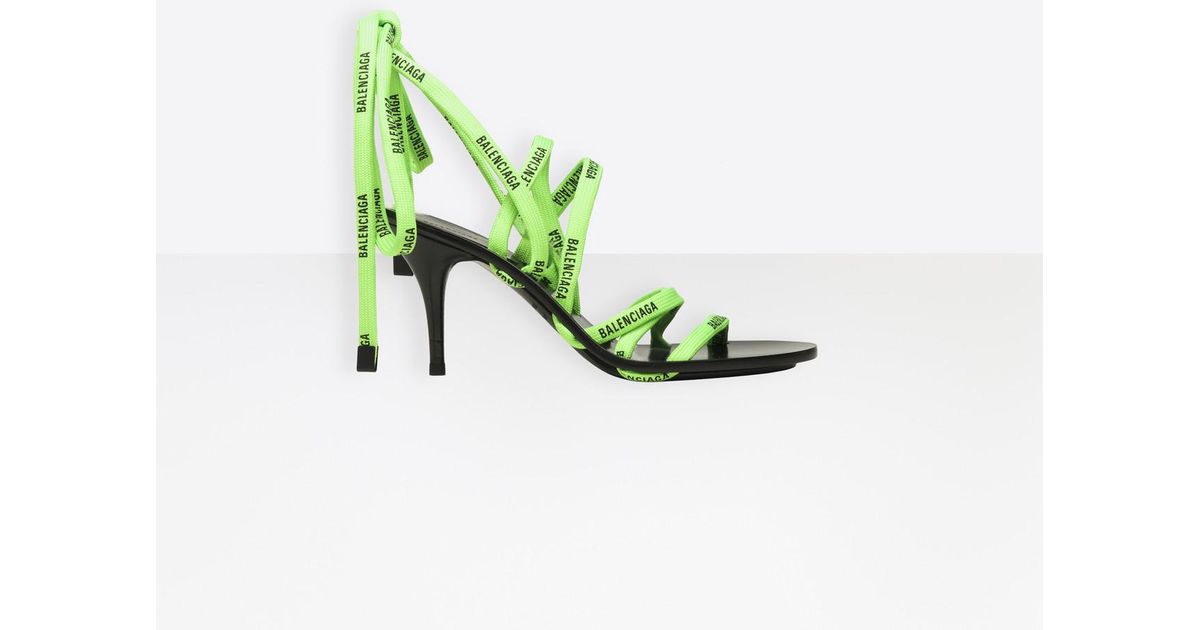 neon balenciaga sandals