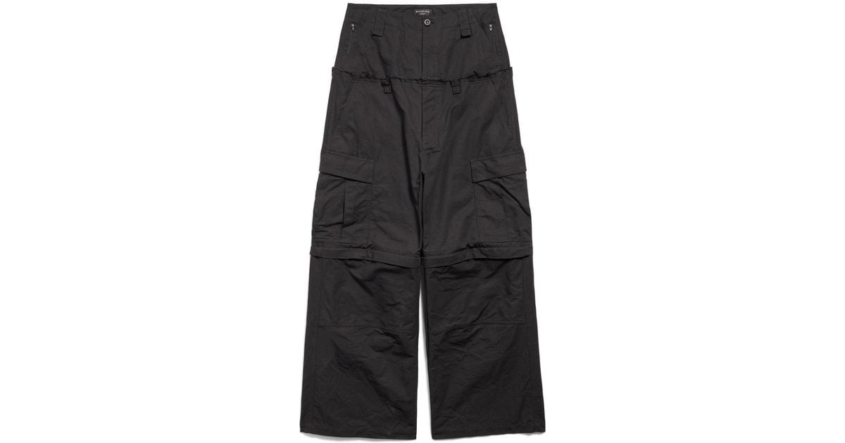 Balenciaga Cut-Up Cargo Pants in Black | Lyst