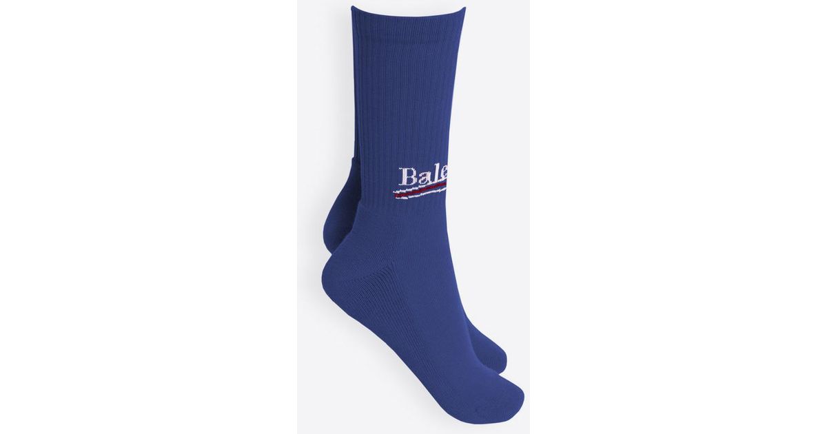 balenciaga socks blue