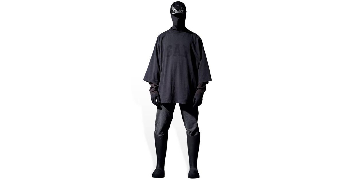 Balenciaga Yeezy Gap Engineered By Dove 3/4 Sleeve Tee in Black | Lyst