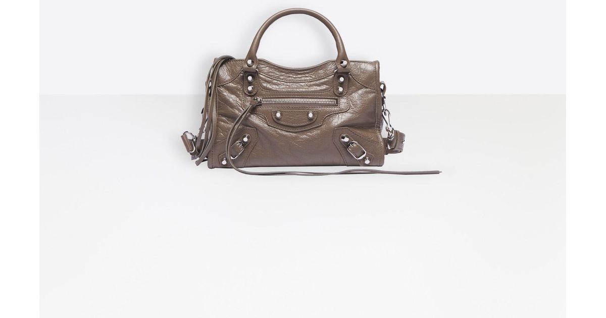 Balenciaga Classic City Mini Shoulder Bag in Brown | Lyst