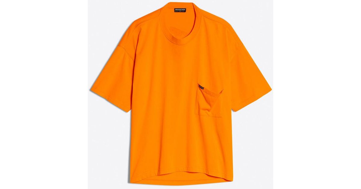 balenciaga orange t shirt