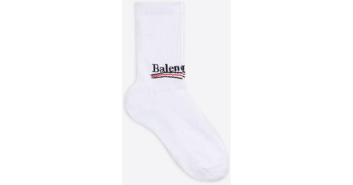 Balenciaga Synthetic Political Campaign Socks in White | Lyst
