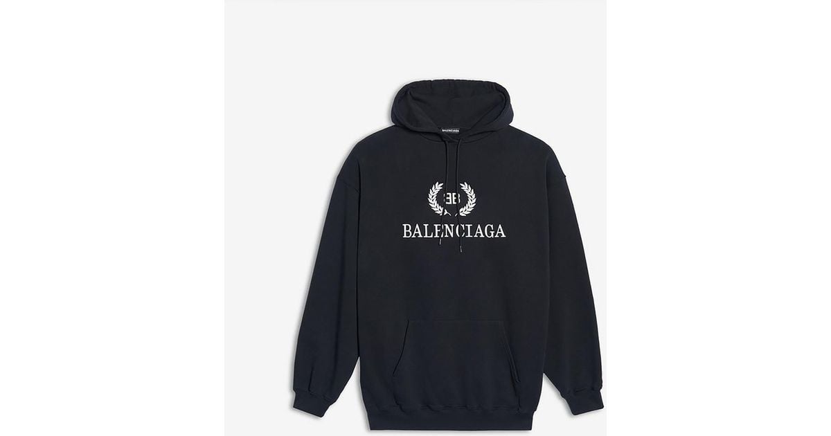 Balenciaga Bb Hoodie in Black for Men | Lyst