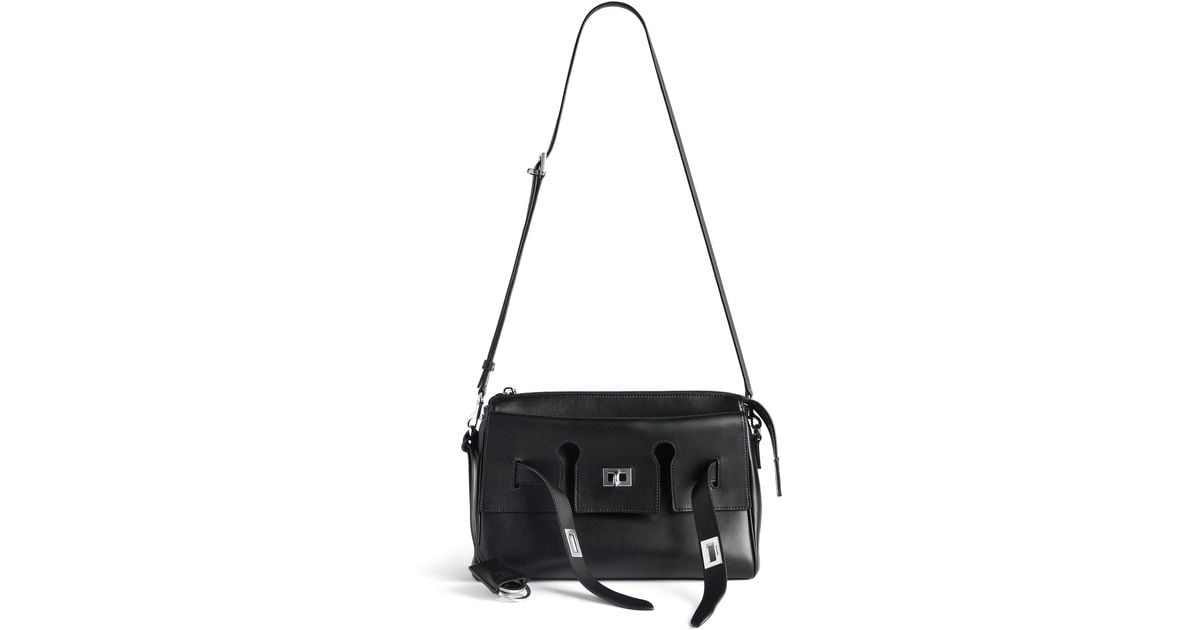 Balenciaga Bel Air Zipped Messenger Bag Small in Black for