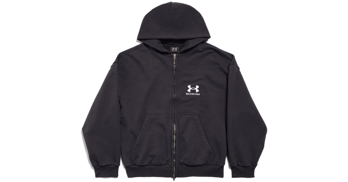 Balenciaga Under Armour Zip Up Hoodie Regular Fit in Blue Lyst UK