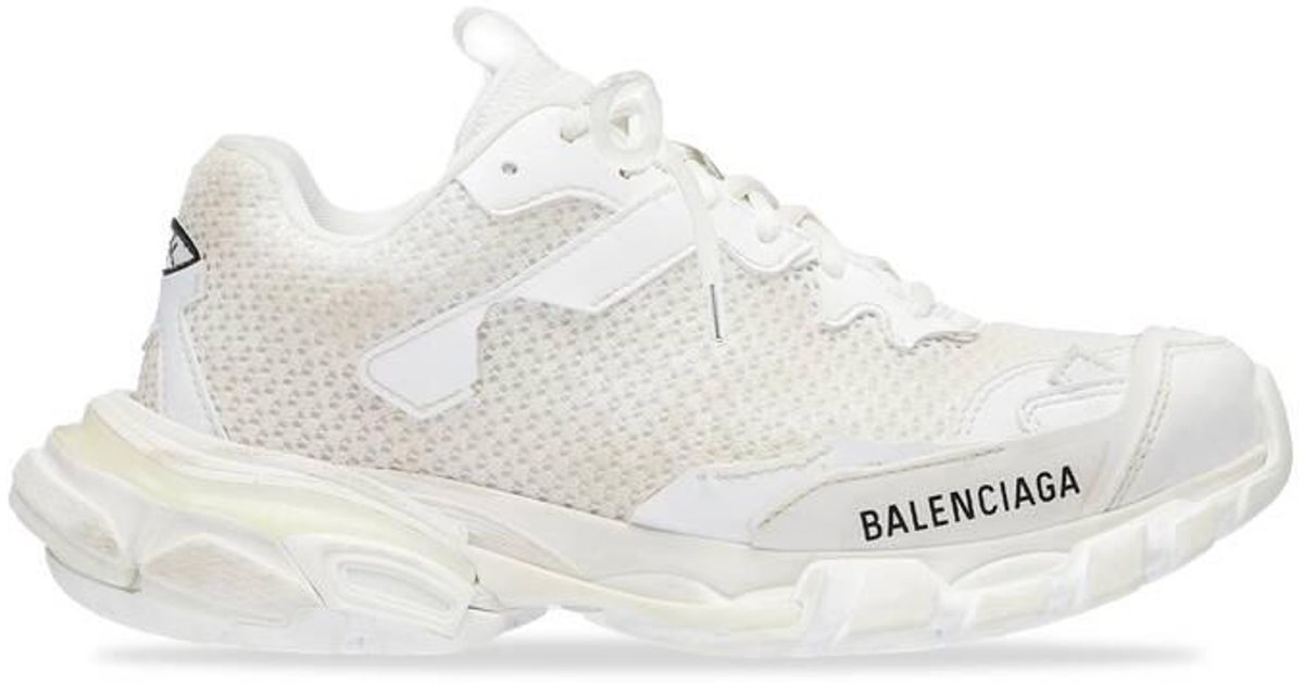 Balenciaga Synthetic Track.3 Trainers in White | Lyst