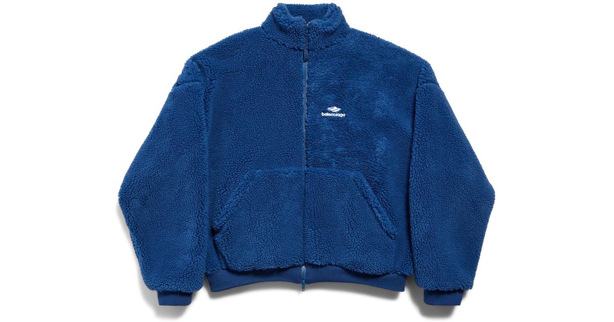 Balenciaga 3B Sports Icon Ski Zip-Up Jacket in Blue for Men | Lyst UK