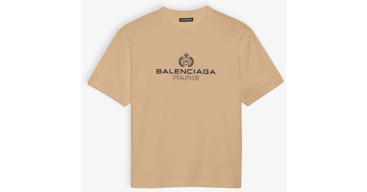 T-shirt girocollo Paris Love in cotone Balenciaga, nero - The Corner