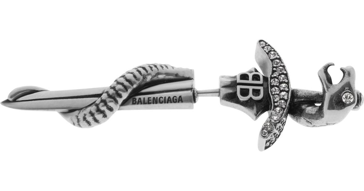 Balenciaga Goth Snake Earring in Metallic | Lyst Canada