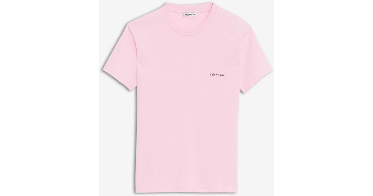balenciaga pink logo shirt