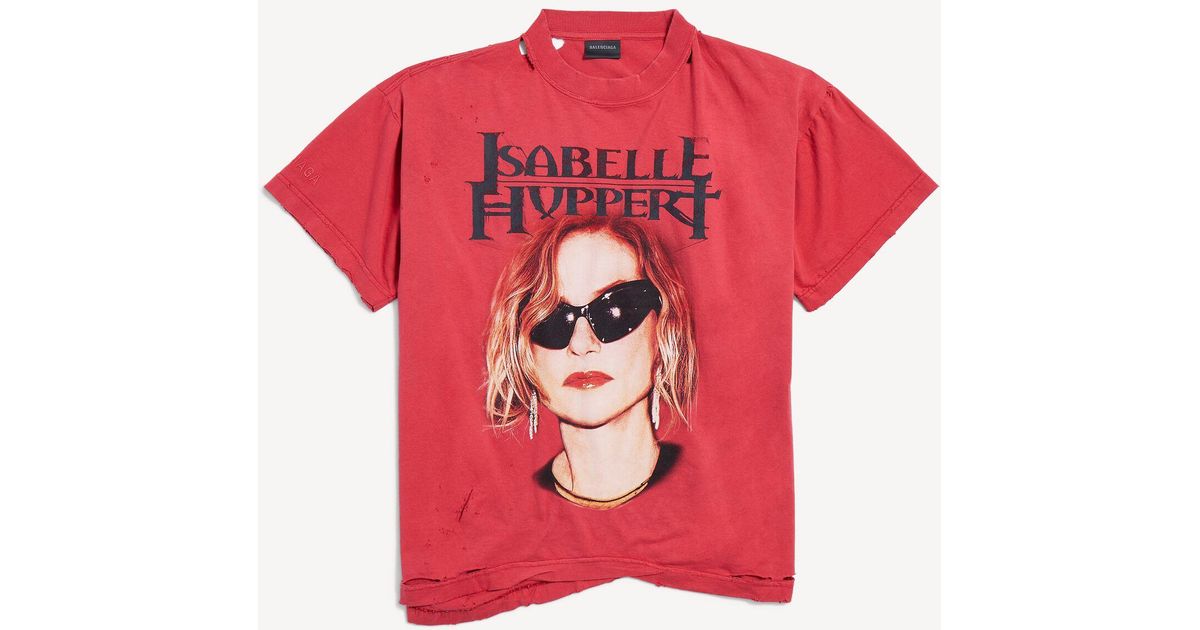 Isabelle Rude Shirt Balenciaga Isabelle Boxy T-Shirt in Red | Lyst