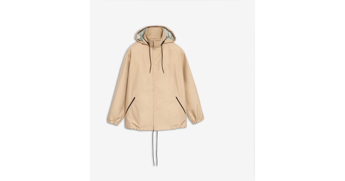 Balenciaga Logo Raincoat in Natural for 