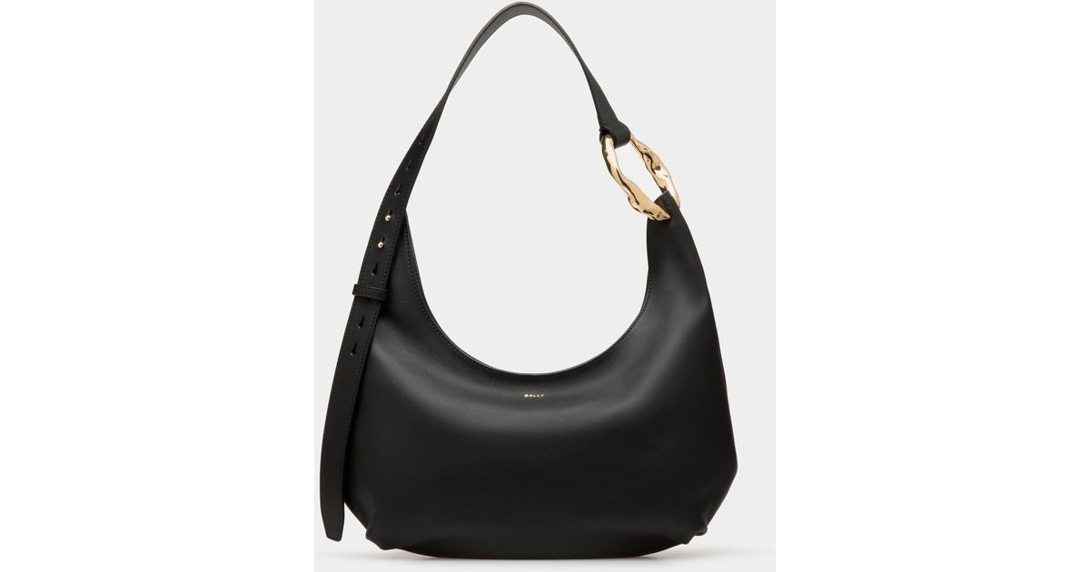 Bally Baroque Hobo Bag In Black Leather | Lyst