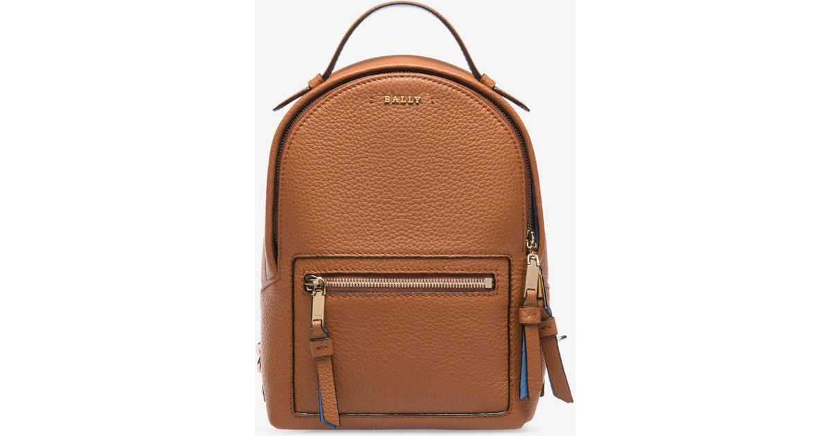 Bally Leather The Backpack Extra Small in Brown Lyst