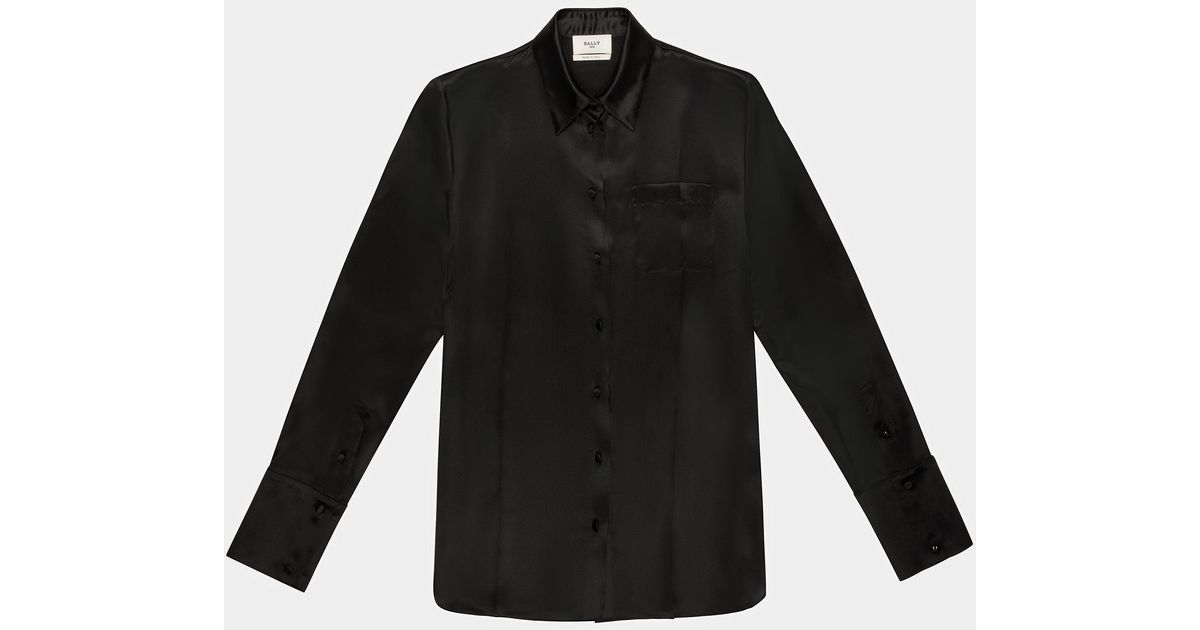 Bally Silk Shirt Silk Shirt In Black | Lyst