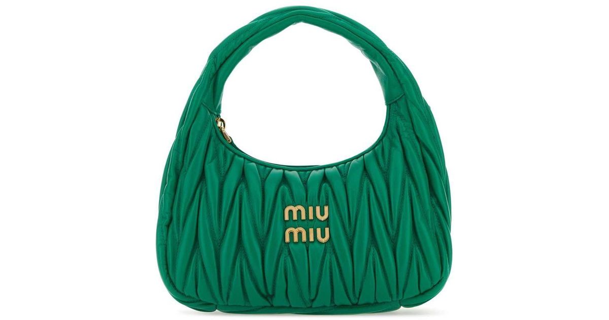 Miu Miu Handbags. in Green | Lyst