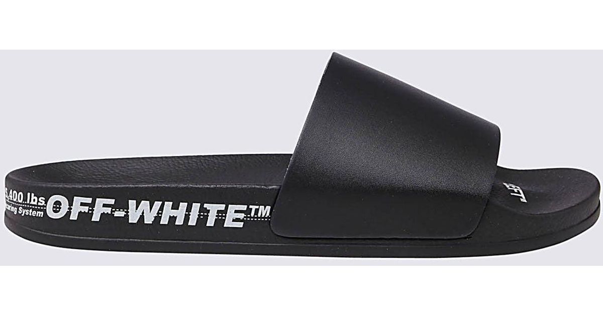 Off-White c/o Virgil Abloh Black Rubber Slides for Men | Lyst Canada