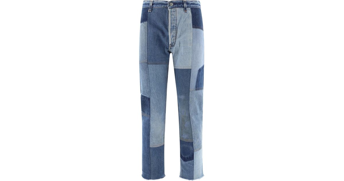 RE/DONE "levi's X Re / Done" Patchwork Jeans in Blue | Lyst