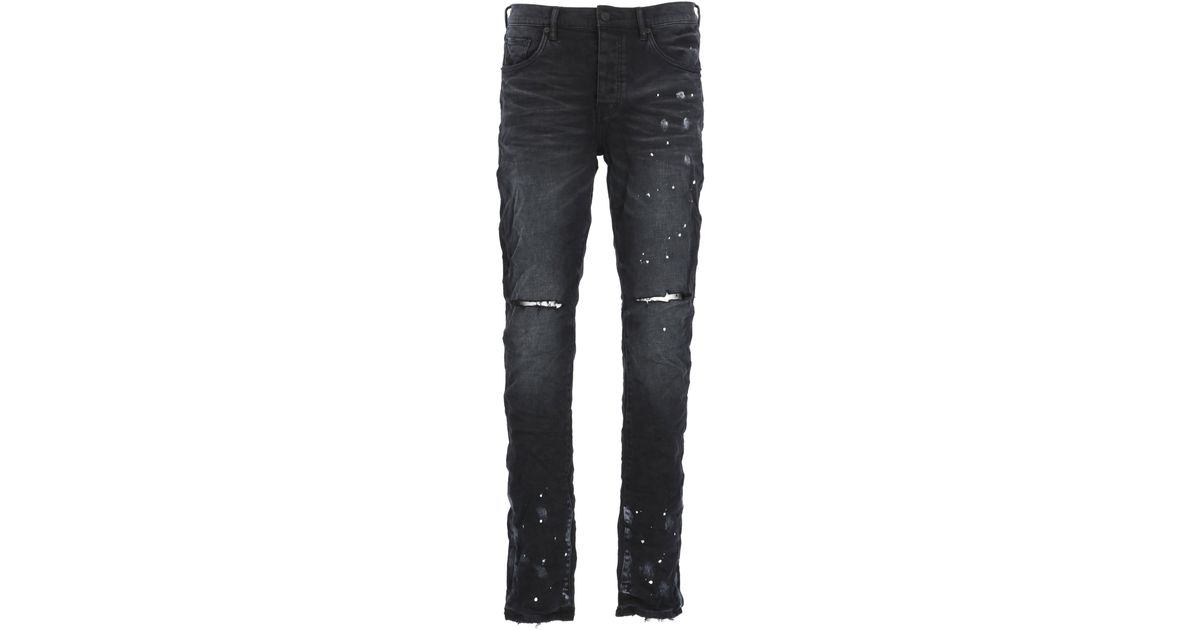 Purple Brand Denim Jeans Black for Men 