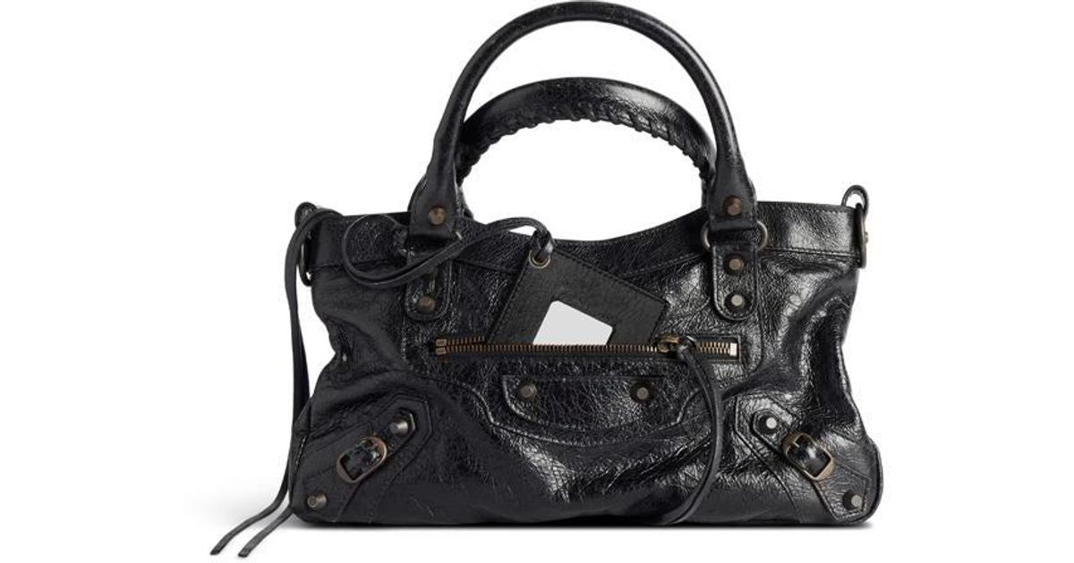 MEDIUM 39 LE CITY BAG IN BLACK LEATHER