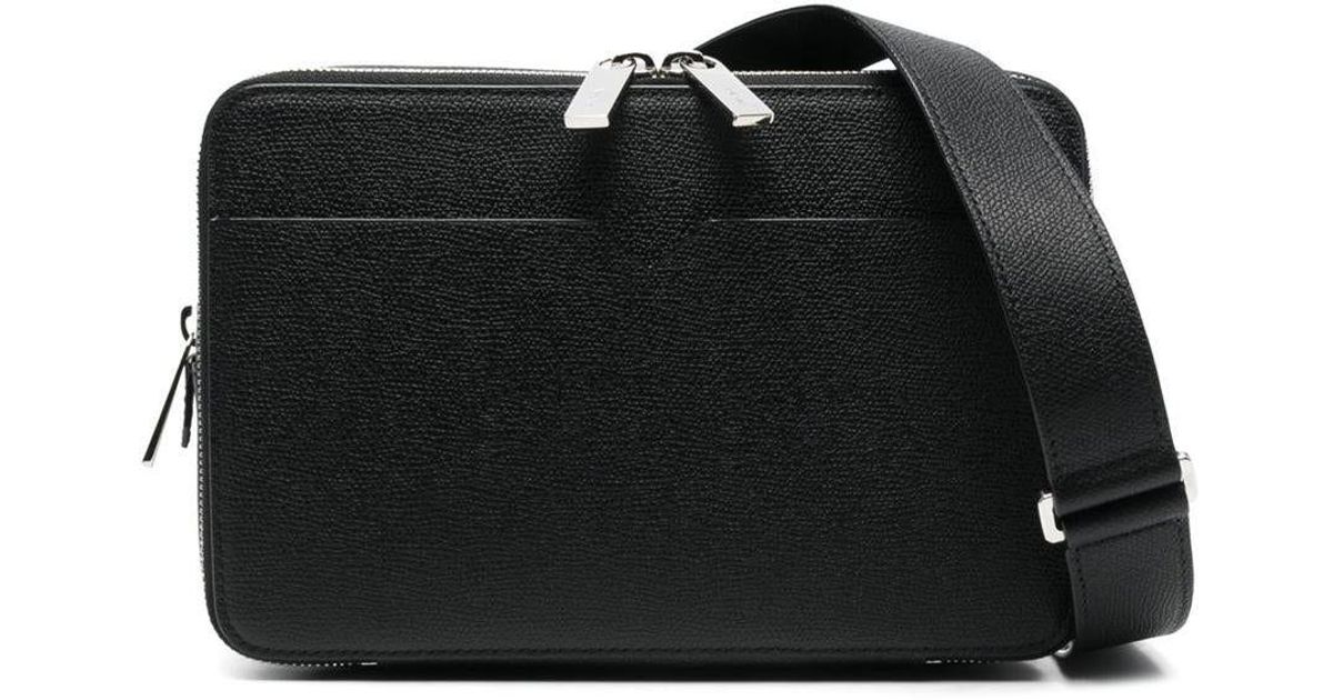 Valextra Bum Bag Leather Belt Bag in Black for Men | Lyst
