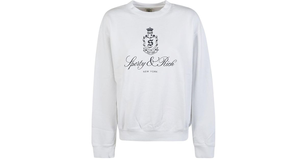 Sporty u0026 Rich Sweatshirt. in White | Lyst Canada