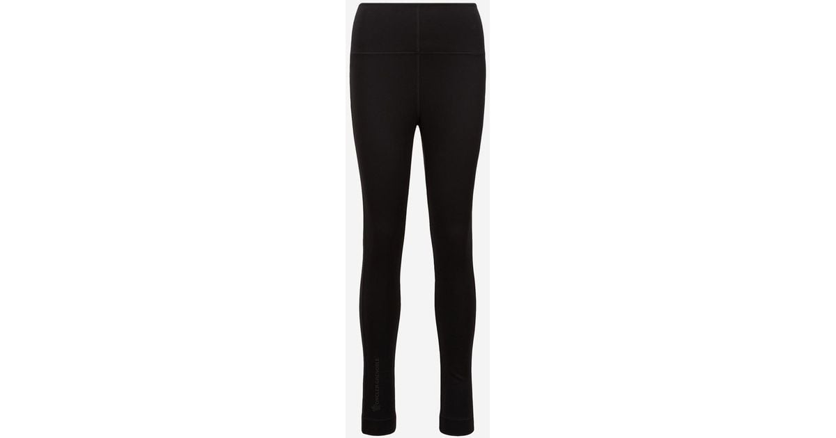 【関税込み】MONCLER Technical jersey leggings Moncler Technical Jersey Leggings in Black | Lyst