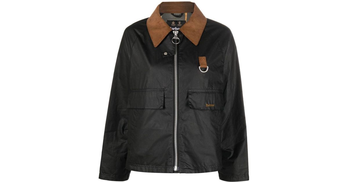 Barbour Eddleston Waxed Cotton Jacket in Black Lyst Canada