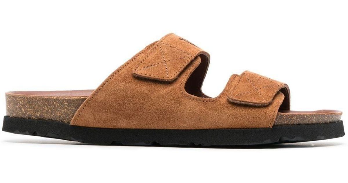Palm Angels Leather Sandals Beige in Natural for Men | Lyst