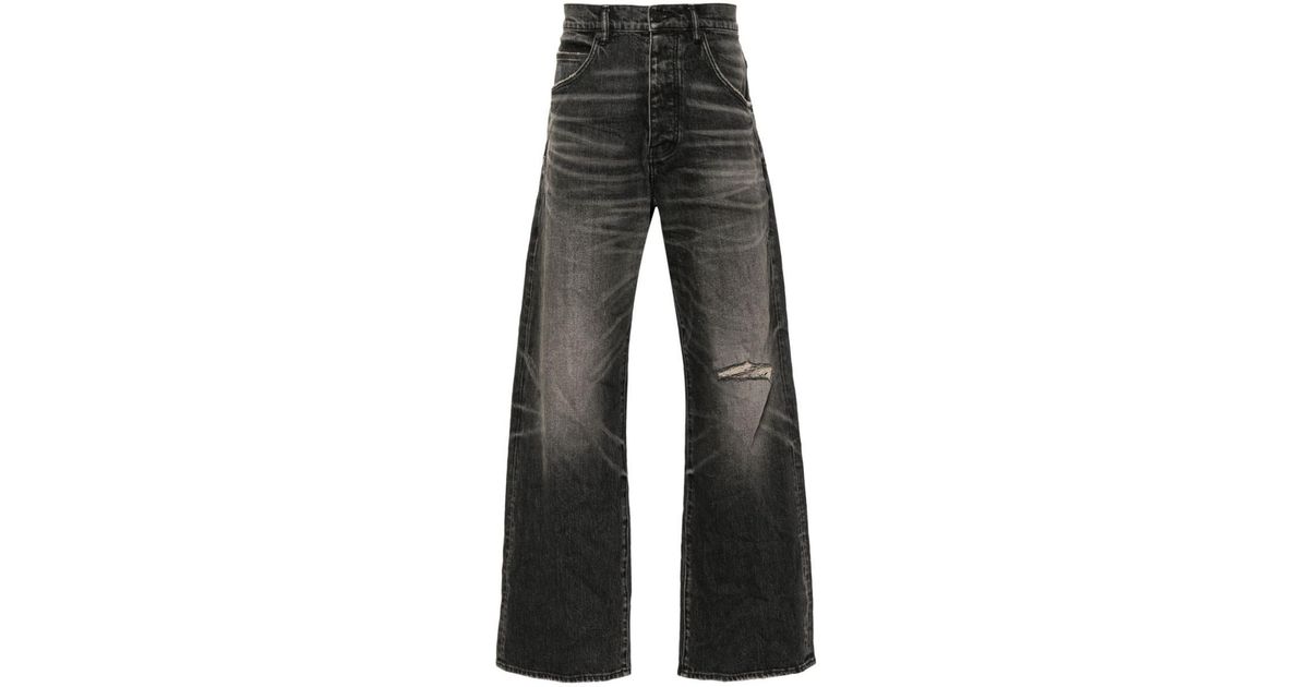 Purple Brand Vintage Dirty Faded-wash Wide-leg Denim Jeans in Blue for Men
