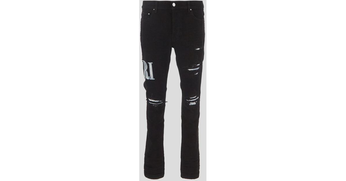 Amiri Tie Dye Core Logo Jeans in Black for Men | Lyst