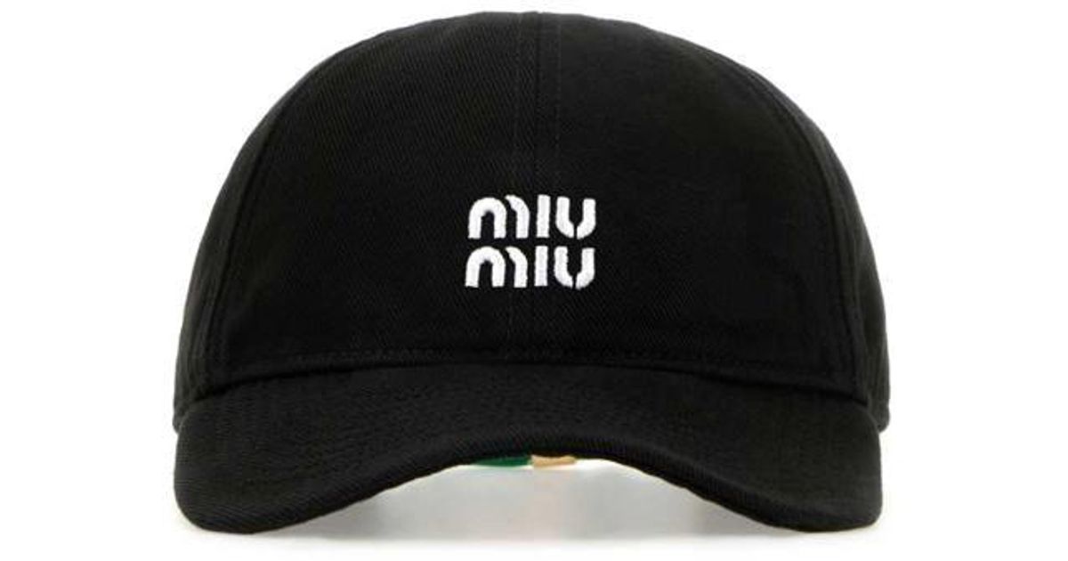 Miu Miu Hats And Headbands in Black | Lyst
