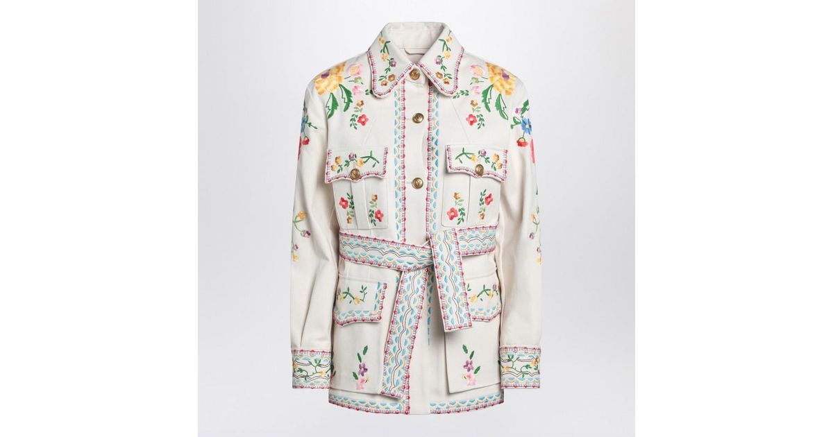 ジャケット Valentino Garavani Embroidered Denim Jacket Valentino Garavani Embroidered Denim Jacket - ShopStyle