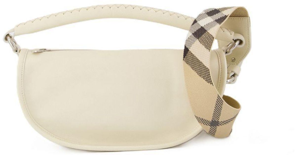 Burberry B-Clip Shoulder Bag in Natural | Lyst