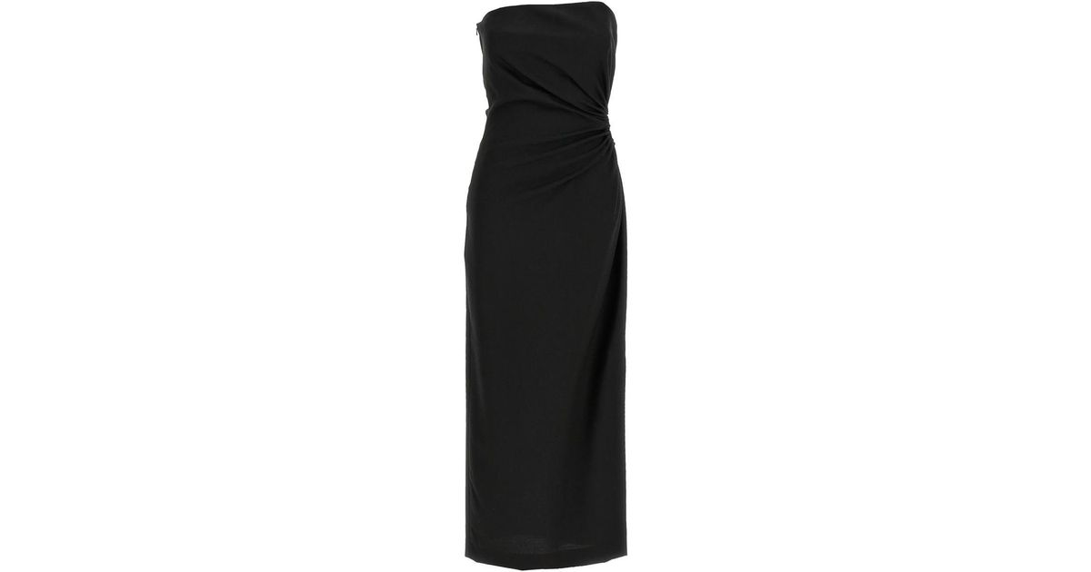 Max Mara Bustier Dress In Wool, Mohair And Silk in Black | Lyst