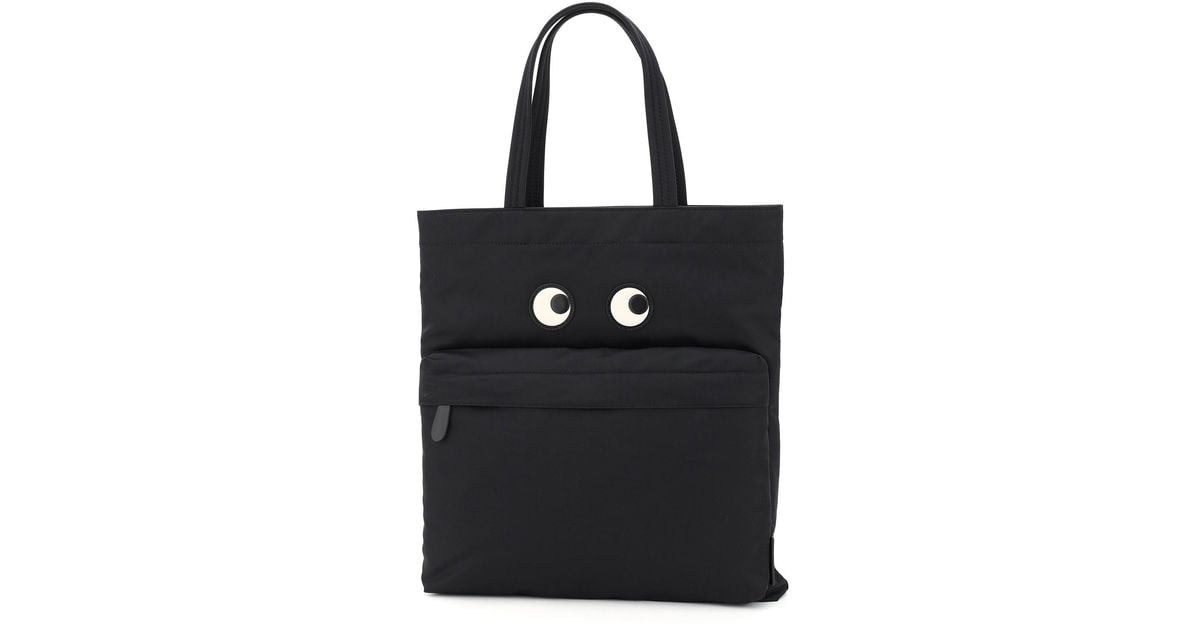 Anya Hindmarch Synthetic Recycled Nylon Tote Bag Eyes in Black | Lyst