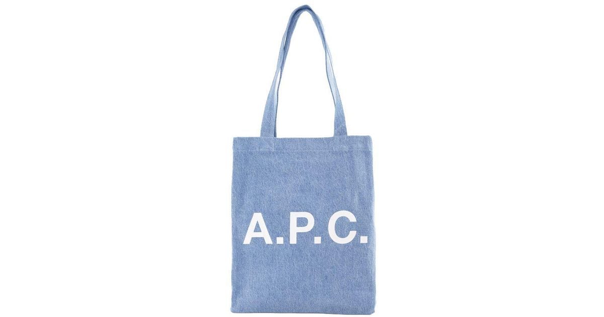 トートバッグ Lou Blondie Shopper Bag - A.P.C. - Cotton - Blue A.P.C. Lou Shopper Bag in Blue for Men | Lyst