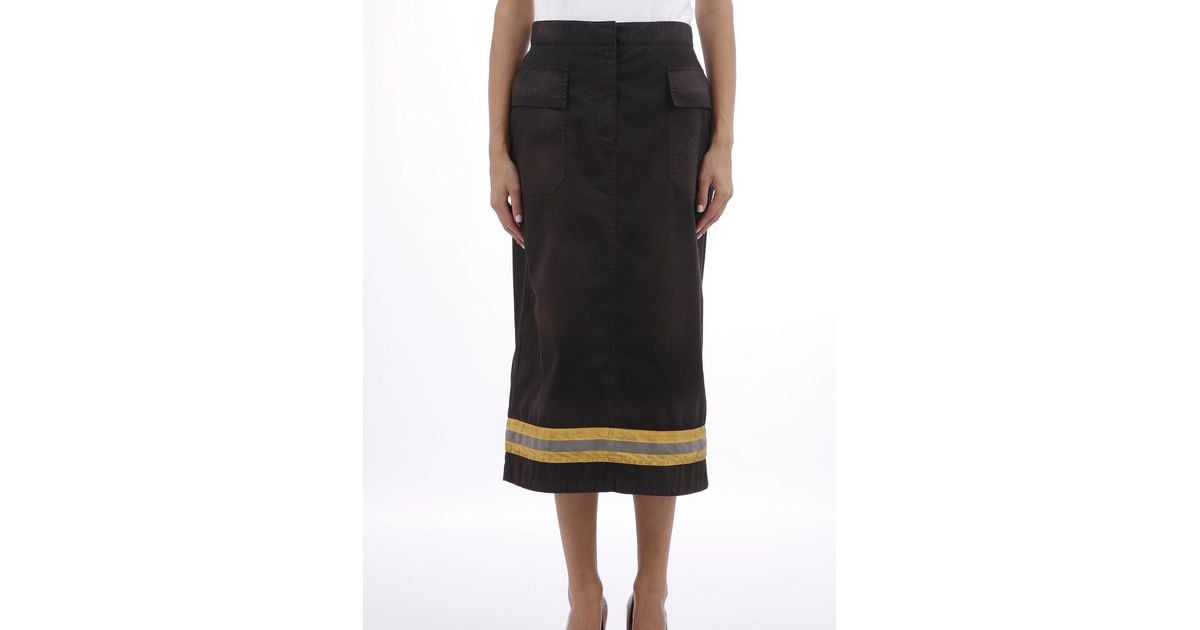 CALVIN KLEIN 205W39NYC Skirt With Reflective Band in Black - Save 