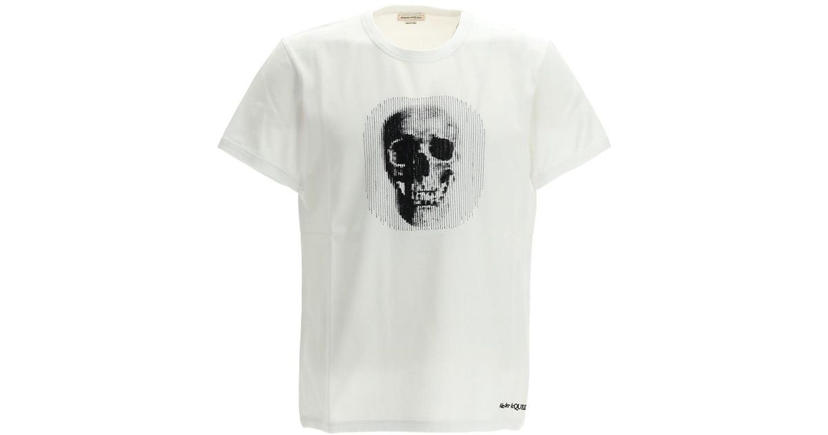 Alexander McQueen Cotton T-shirts & Vests in White for Men - Save 16% | Lyst