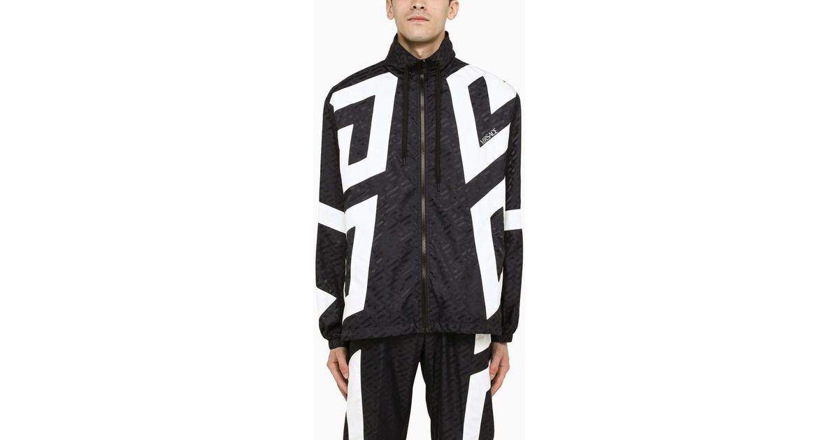 Versace Black Jacket In A Technical Fabric for Men | Lyst