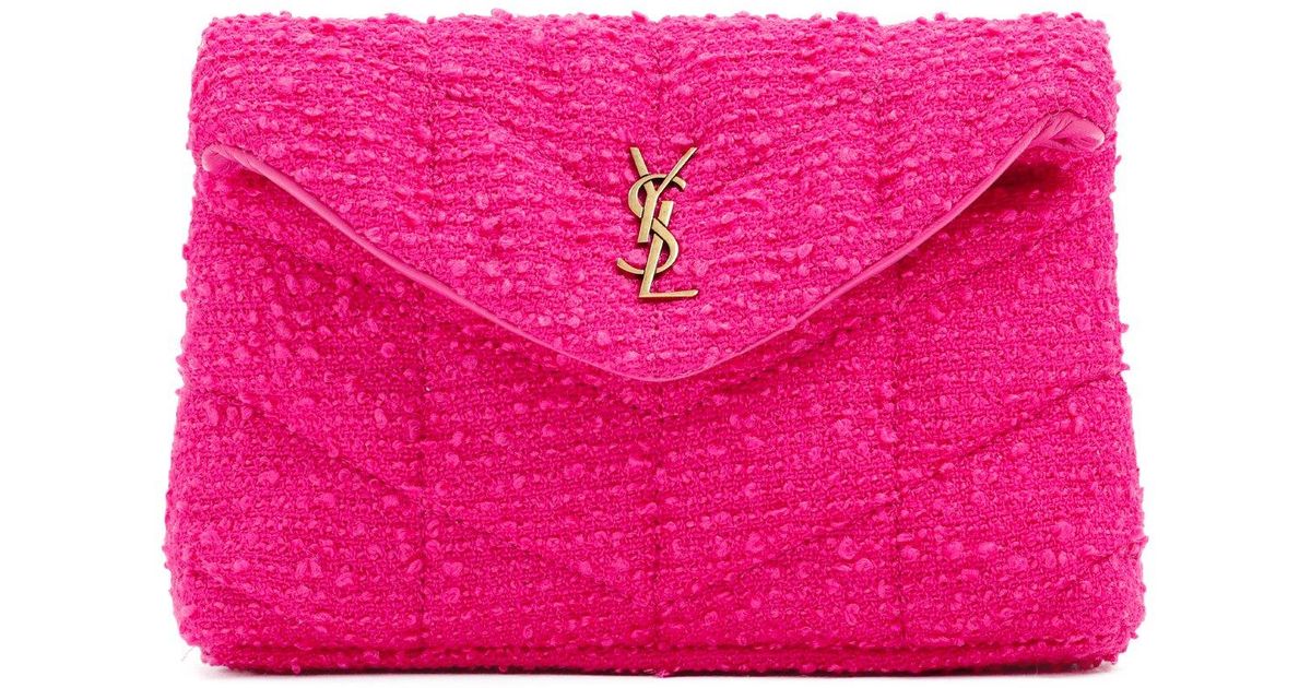 Saint Laurent Leather Pouch Puffy Bag in Pink - Lyst