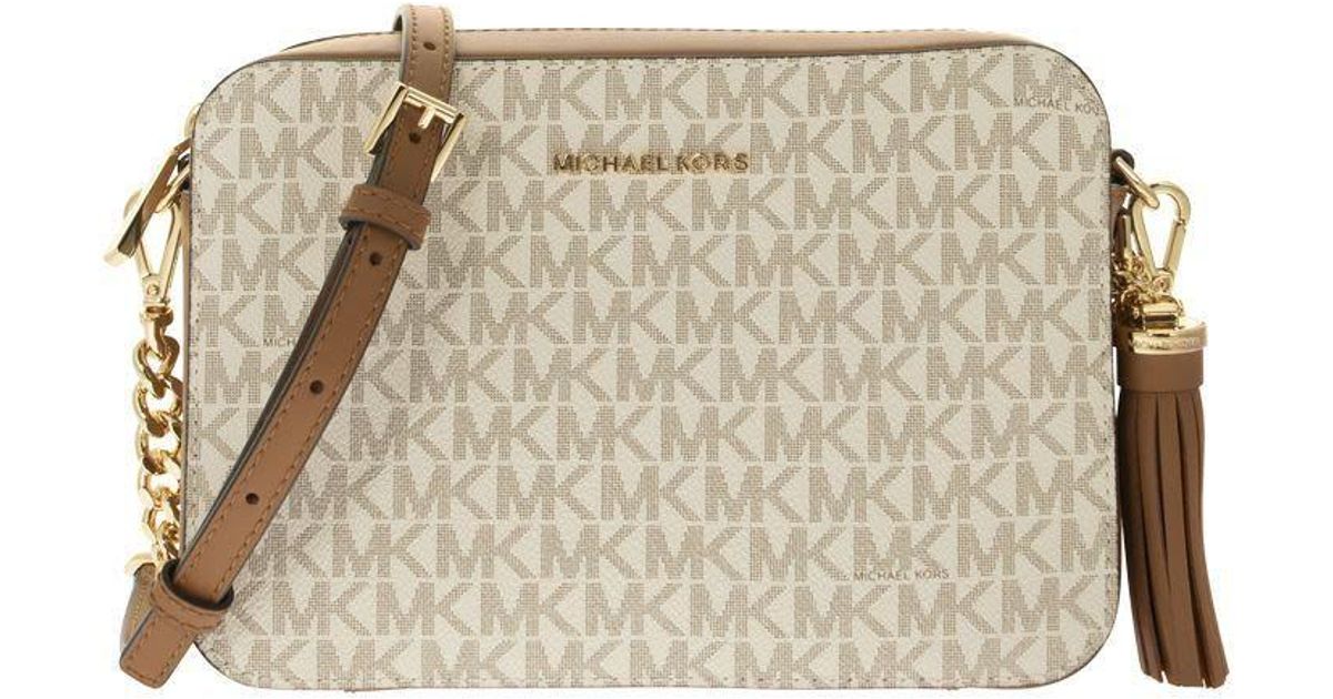 Michael Kors Ginny Medium Logo Crossbody Bag in Gray Lyst